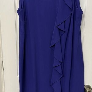 Avenue Purple Shift dress with ruffles 18